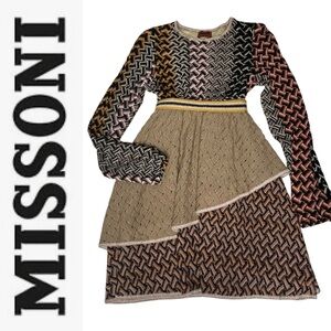 Vintage 90’s Missoni Knit Back Tie Dress app xs